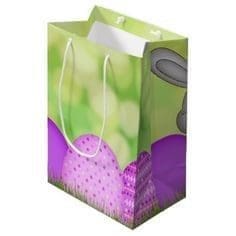 Paper Easter Bags - Green and Purple Paper Gift Bag